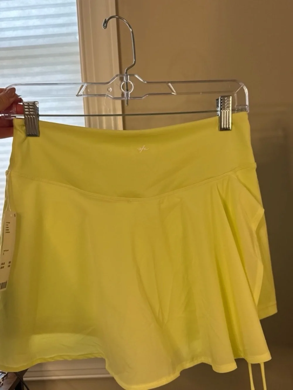 Women's Yellow Athletic Skater Skirt - Lightweight Activewear